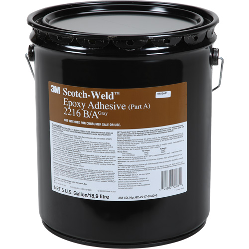 Adh&eacute;sif Scotch-Weld, 5 gal., Seau, Deux composants, Gris Moffatt Supply & Specialties