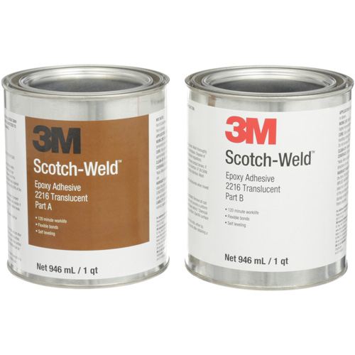 Scotch-Weld Adhesive, 32 fl. oz., Kit, Two-Part, Translucent Moffatt Supply & Specialties
