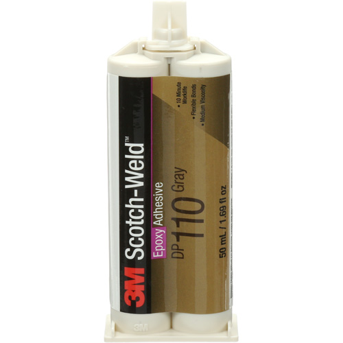 Scotch-Weld Adhesive, 1.64 fl. oz., Cartridge, Two-Part, Grey Moffatt Supply & Specialties
