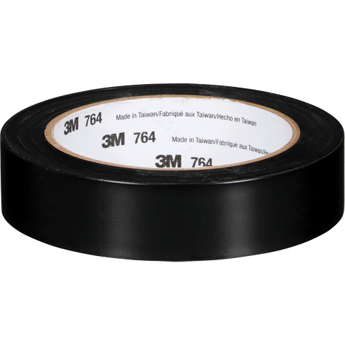 764 General-Purpose Vinyl Tape, 25.4 mm (1") W x 32.9 m (108') L, 5 mils, Black Moffatt Supply & Specialties
