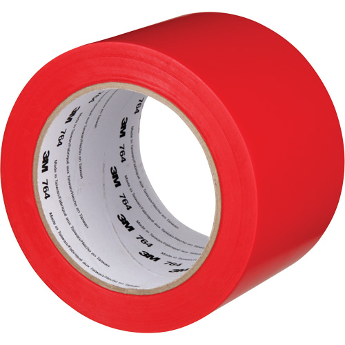 Ruban en vinyle pour travaux g&eacute;n&eacute;raux 764, 76 mm (3") la x 32,9 m (108') lo, 5 mils, Rouge Moffatt Supply & Specialties