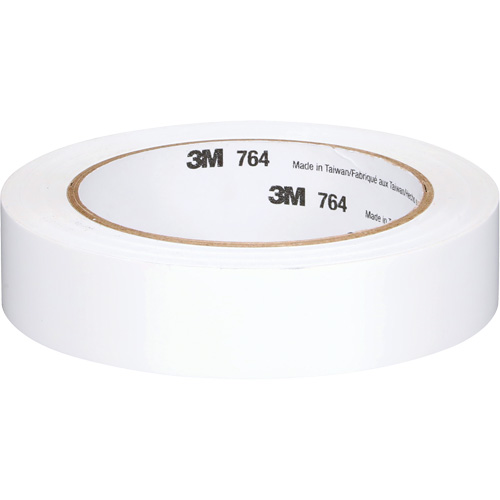 Ruban en vinyle pour travaux g&eacute;n&eacute;raux 764, 25,4 mm (1") la x 32,9 m (108') lo, 5 mils, Blanc Moffatt Supply & Specialties
