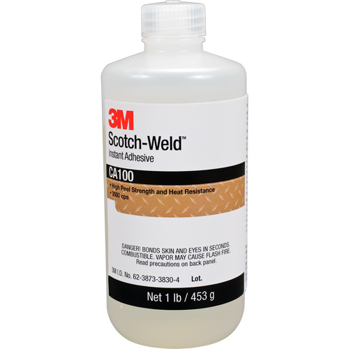 Scotch-Weld Instant Adhesive CA100, Off-White, Bottle, 1 lbs. Moffatt Supply & Specialties