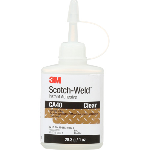 Adh&eacute;sif instantan&eacute;, 1 oz, Bouteille, Jaune Moffatt Supply & Specialties