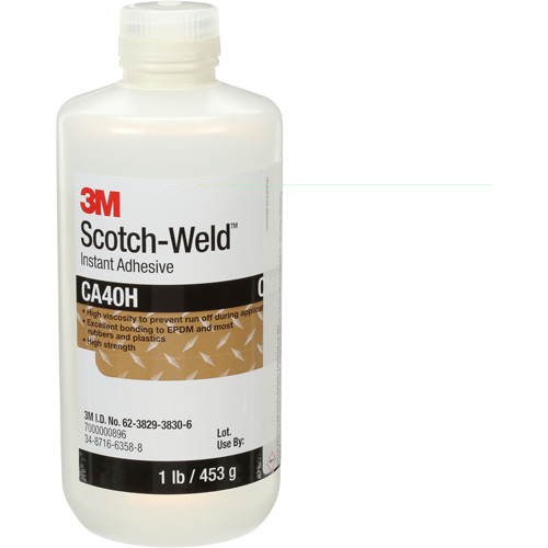 Scotch-Weld Instant Adhesive, Clear, Bottle, 1 lbs. Moffatt Supply & Specialties