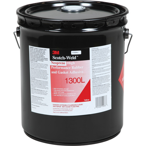 High-Performance Rubber & Gasket Adhesive, Pail, Yellow Moffatt Supply & Specialties