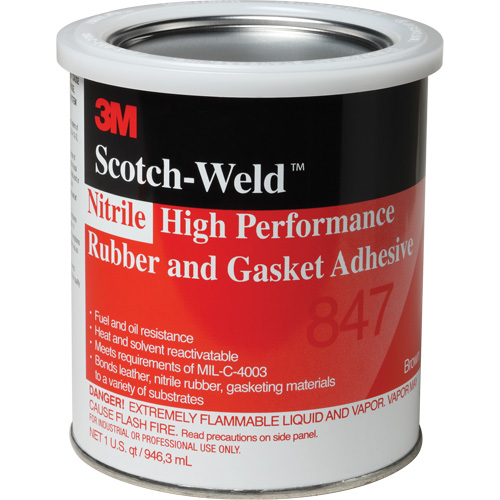 Adh&eacute;sif haute performance pour caoutchouc et joints Scotch-Weld, Gallon, Brun Moffatt Supply & Specialties