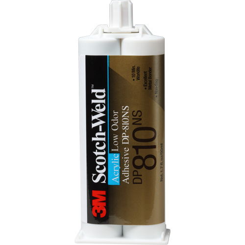 Scotch-Weld Low-Odour Acrylic Adhesive, Two-Part, Dual Cartridge, 1.7 oz., White Moffatt Supply & Specialties