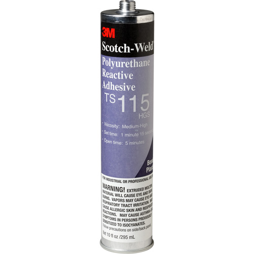 Scotch-Weld PUR Adhesive, 10 oz., Cartridge, Clear Moffatt Supply & Specialties