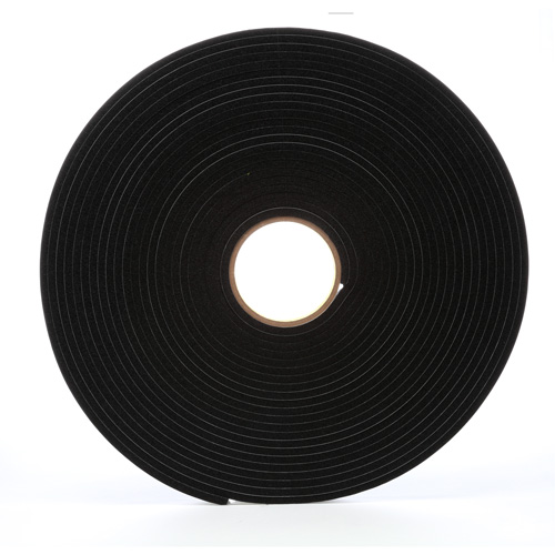 Ruban de mousse en vinyle 4504, 19 mm (3/4") la x 16,5 m (54') lo, 250 mils, Noir Moffatt Supply & Specialties