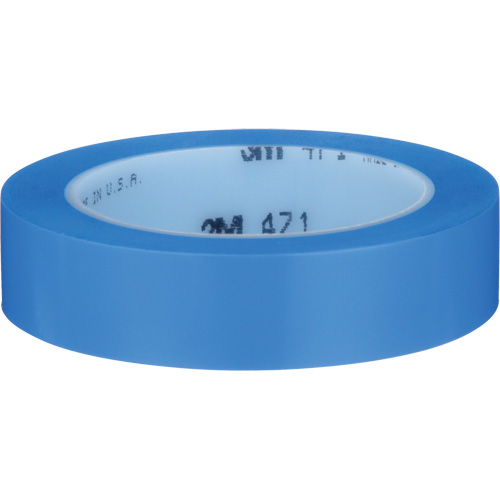 471 Vinyl Tape, 25.4 mm (1") W x 32.9 m (108') L, 5.3 mils, Blue Moffatt Supply & Specialties