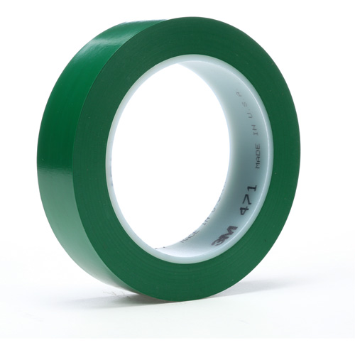 Ruban en vinyle 471, 19 mm (3/4") la x 32,9 m (108') lo, 5,2 mils, Vert Moffatt Supply & Specialties