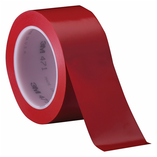471 Vinyl Tape, 6 mm (1/4") W x 32.9 m (108') L, 5.2 mils, Red Moffatt Supply & Specialties