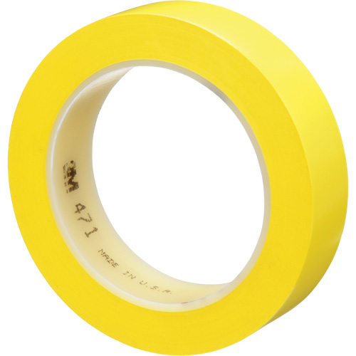 Ruban en vinyle 471, 25,4 mm (1") la x 32,9 m (108') lo, 5,2 mils, Jaune Moffatt Supply & Specialties