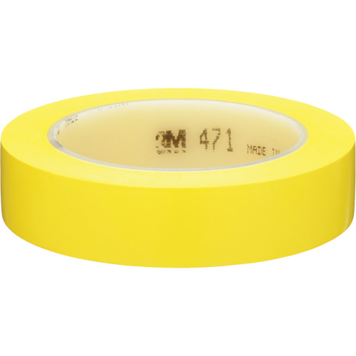 Ruban en vinyle 471, 25,4 mm (1") la x 32,9 m (108') lo, 5,2 mils, Jaune Moffatt Supply & Specialties