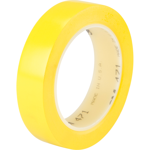 471 Vinyl Tape, 25.4 mm (1") W x 32.9 m (108') L, 5.3 mils, Yellow Moffatt Supply & Specialties