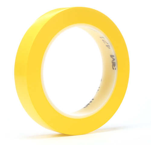 471 Vinyl Tape, 6 mm (1/4") W x 32.9 m (108') L, 5.2 mils, Yellow Moffatt Supply & Specialties