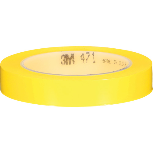 471 Vinyl Tape, 19 mm (3/4") W x 32.9 m (108') L, 5.3 mils, Yellow Moffatt Supply & Specialties