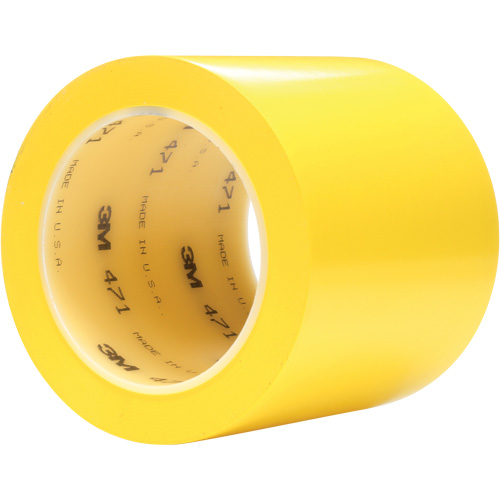 Ruban en vinyle 471, 102 mm (4") la x 32,9 m (108') lo, 5,2 mils, Jaune Moffatt Supply & Specialties