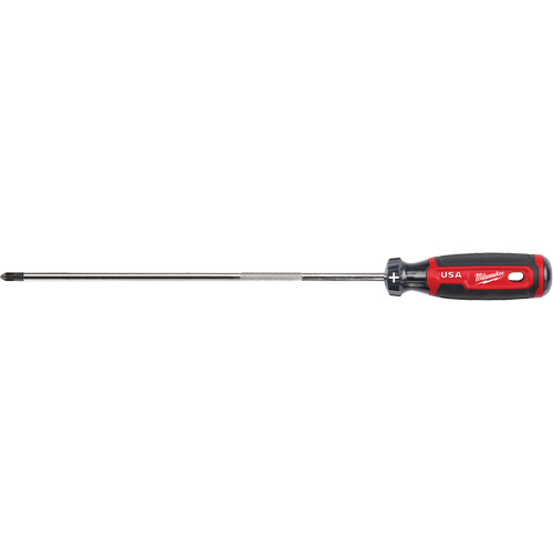 Phillips Screwdriver, #2 Tip, Round, 363 mm L, Cushion Grip Handle Moffatt Supply & Specialties
