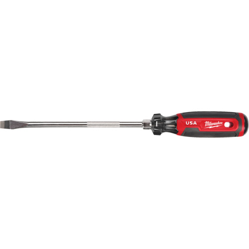 Slotted Screwdriver, 3/8" Tip, Round, 330 mm L, Cushion Grip Handle Moffatt Supply & Specialties