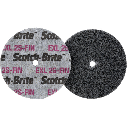 Scotch-Brite EXL Unitized Wheel, 3" x 1/2", 1/4" Arbor Moffatt Supply & Specialties