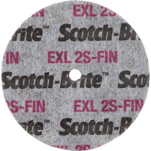 Scotch-Brite EXL Unitized Wheel, 3" x 1/2", 1/4" Arbor Moffatt Supply & Specialties