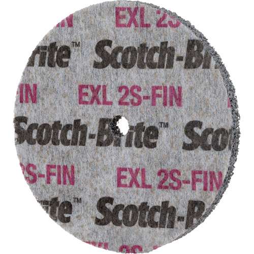 Scotch-Brite EXL Unitized Wheel, 3" x 1/2", 1/4" Arbor Moffatt Supply & Specialties