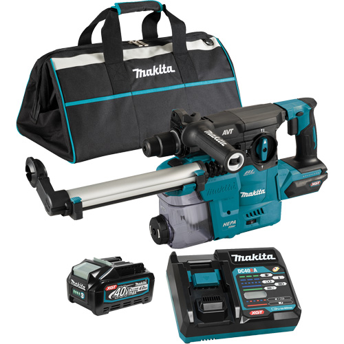 Marteau rotatif sans fil avec moteur sans balai XGT SDS-Plus avec accessoire daspiration des poussi&egrave;res DX10, 40 V, 1-3/16", 3 lb-pi, 0-840 tr/min Moffatt Supply & Specialties