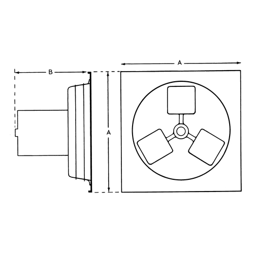 Ventilateur d'&eacute;chappement 12" s&eacute;rie panneau 1SP Moffatt Supply & Specialties