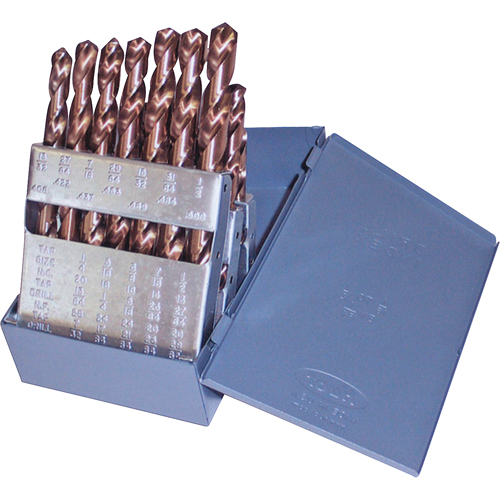 Jobber Length Drill Set, 15 Pieces, Cobalt Moffatt Supply & Specialties