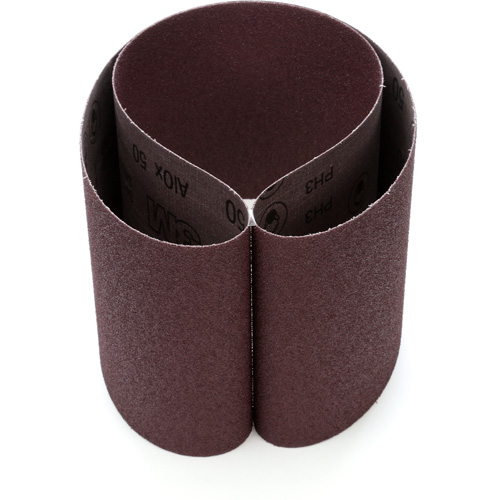 Courroie en textile 241D, 6" la x 48" lo, Oxyde d'aluminium, Grain 50 Moffatt Supply & Specialties