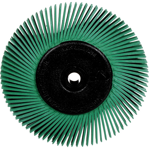 Brosses radiales bristle pour meuleuses d'&eacute;tabli, Grain 50X, 6" dia. Moffatt Supply & Specialties