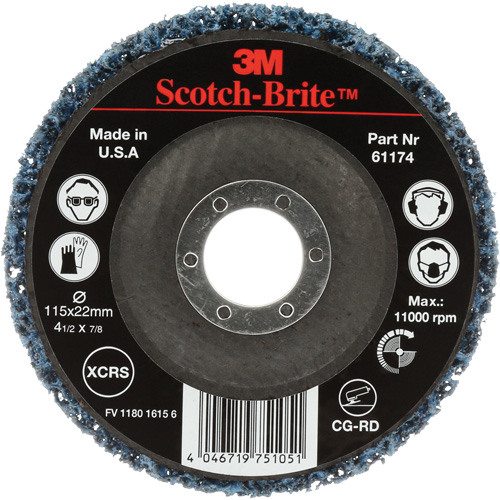 Scotch-Brite Clean & Strip Disc, 4-1/2" Dia., Extra Coarse Grit, Silicon Carbide Moffatt Supply & Specialties