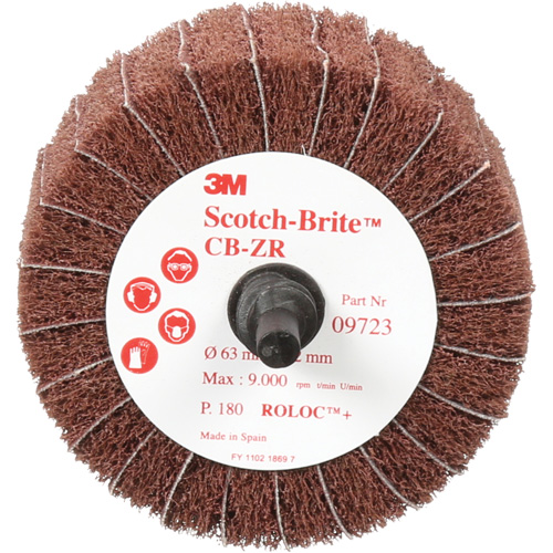 Disque combin&eacute; Scotch-Brite, 2-1/2" dia., Grain 180, Oxyde d'aluminium Moffatt Supply & Specialties