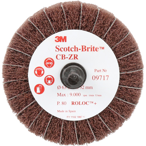 Disque combin&eacute; Scotch-Brite, 2-1/2" dia., Grain 80, Oxyde d'aluminium Moffatt Supply & Specialties
