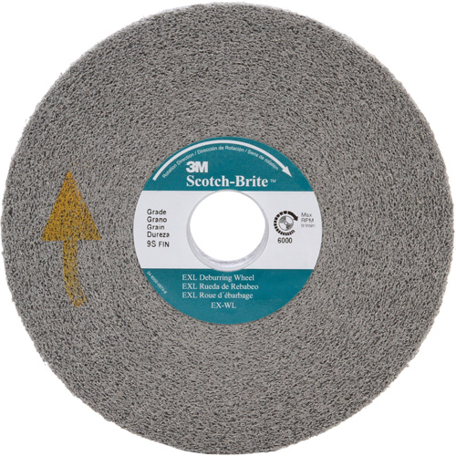 Scotch-Brite EXL Deburring Wheel, 6" x 1", 1" Arbor Moffatt Supply & Specialties