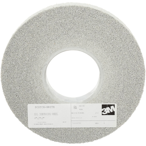 Scotch-Brite EXL Deburring Wheels, 8" x 1", 3" Arbor, Aluminum Oxide Moffatt Supply & Specialties