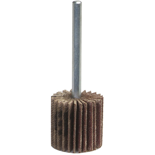 Super Finish Mini Flap Wheel, Aluminum Oxide, 120 Grit, 1-3/16" x 1/4" x 1/4" Moffatt Supply & Specialties