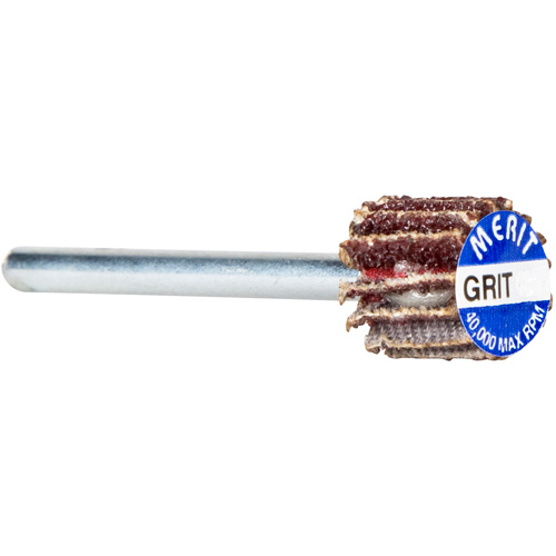 High Performance Micro-Mini Flap Wheel, Aluminum Oxide, 180 Grit, 3/4" x 1/2" x 1/8" Moffatt Supply & Specialties
