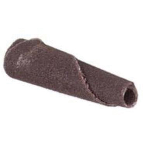 Cartouche de bande abrasive conique ALO, 120 Grain, 3/16" dia., Oxyde d'aluminium, 1" lo, 1/8" Dimension de l'arbre Moffatt Supply & Specialties
