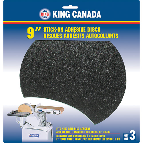 Disque de ponçage pour le bois, 9" dia., Grain 60 Moffatt Supply & Specialties