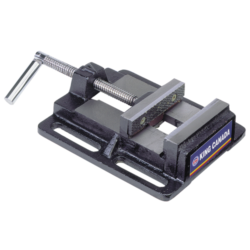 Drill Press Vise, 4" Jaw Width, 0" Throat Depth, Bench Mount Base Moffatt Supply & Specialties