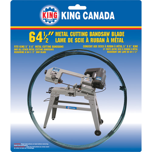 Lame de scie &agrave; ruban en m&eacute;tal, Acier au carbone, 64-1/2" lo x 1/2" la x &eacute;paisseur 0,025", 10 dents par pouce Moffatt Supply & Specialties
