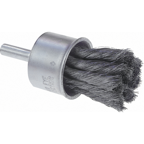 Knot Wire End Brush, 1" Dia., 0.006" Wire Dia., 1/4" Shank Moffatt Supply & Specialties