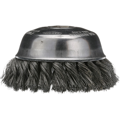 Knotted Cup Brush, 4" Dia. x 5/8"-11 Arbor Moffatt Supply & Specialties