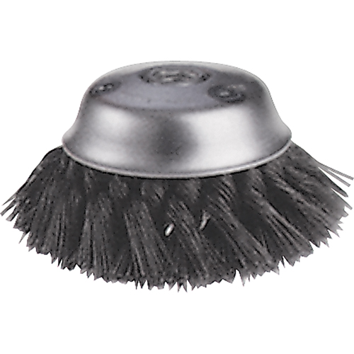 Knot Wire Cup Brushes - Stagger Row, 5-3/4" Dia. x 5/8"-11 Arbor Moffatt Supply & Specialties