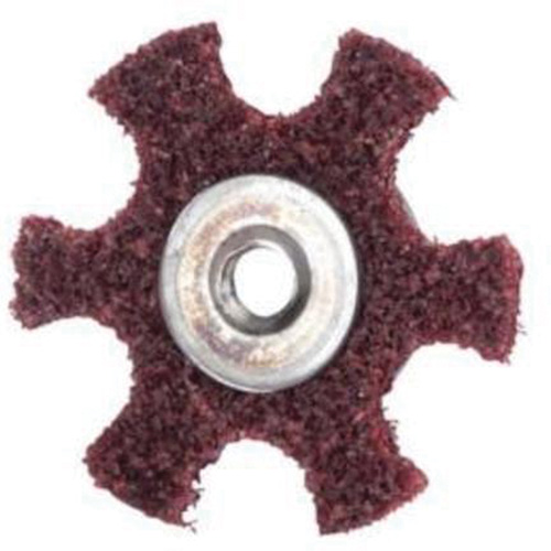 Disque abrasif en forme d'&eacute;toile pour pr&eacute;paration de surface Abrasotex , 3" dia., Grain Moyen, Oxyde d'aluminium Moffatt Supply & Specialties