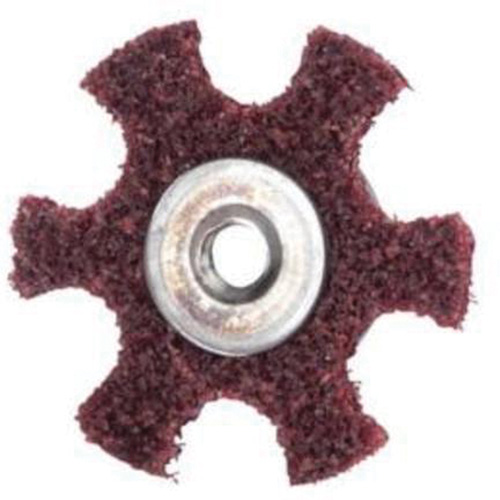 Disque abrasif en forme d'&eacute;toile pour pr&eacute;paration de surface Abrasotex , 4" dia., Grain Moyen, Oxyde d'aluminium Moffatt Supply & Specialties