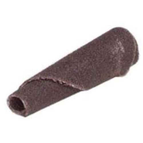 Cartouche de bande abrasive conique ALO, 60 Grain, 3/16" dia., Oxyde d'aluminium, 1" lo, 1/8" Dimension de l'arbre Moffatt Supply & Specialties